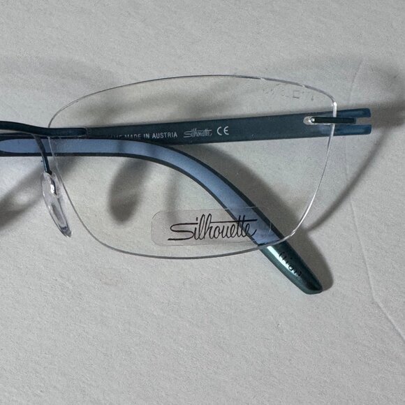 Silhouette Rimless Eyeglasses FRAMES ONLY 4406 40 6056 53-17 135 5379 Green - Picture 8 of 11